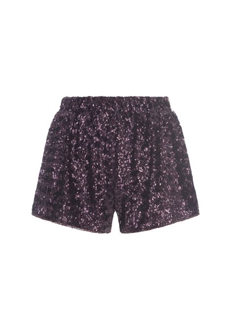 Purple Sequins Shorts OSEREE | PQS216-SEQUINSPLUM