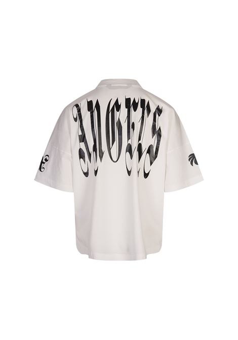 Gothic Logo Oversized T-Shirt in White PALM ANGELS | PMAA002F24JER0060310