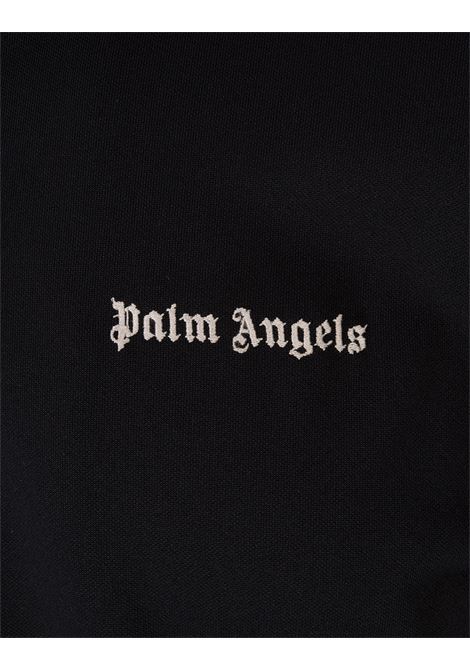 Black Track Jacket With Logo and Contrast Stripes PALM ANGELS | PMBD058C99FAB0011003