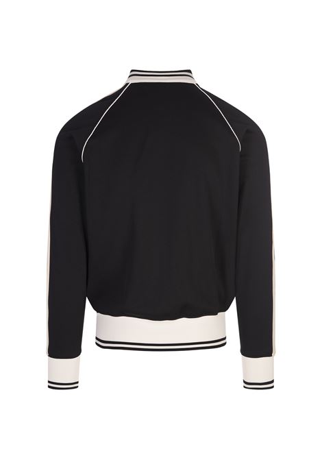 Black and White Track Jacket with Monogram PALM ANGELS | PMBD080F24FAB0011003