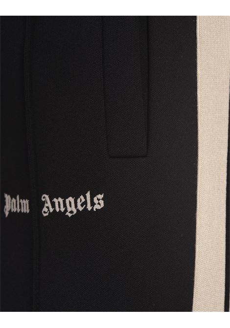 Black Joggers With Logo and Contrast Bands PALM ANGELS | PMCJ020C99FAB0011003