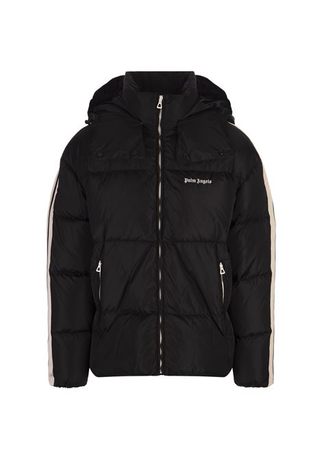 Black Down Jacket With Contrast Logo PALM ANGELS | PMED028C99FAB0011003