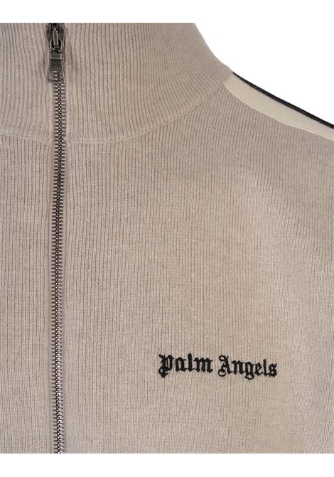 Giacca Track In Lana e Cashmere Beige Chiaro PALM ANGELS | PMHA028F24KNI0016110