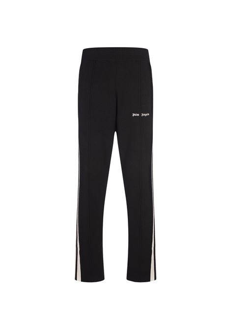 Black Wool and Cashmere Track Trousers PALM ANGELS | PMHG004F24KNI0011003