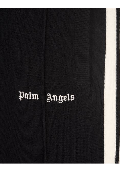 Black Wool and Cashmere Track Trousers PALM ANGELS | PMHG004F24KNI0011003