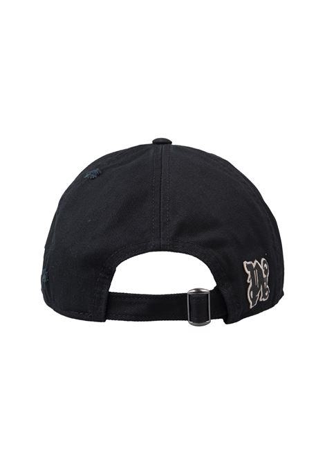 Logo Gothic Baseball Hat In Black PALM ANGELS | PMLB104F24FAB0021001