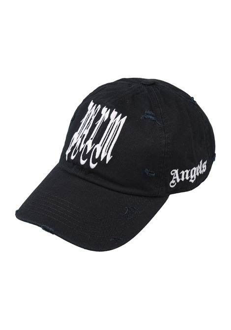 Logo Gothic Baseball Hat In Black PALM ANGELS | PMLB104F24FAB0021001