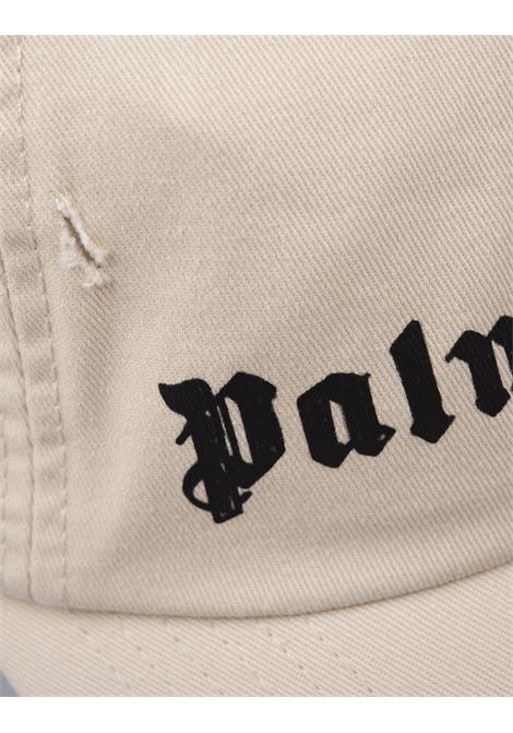 Light Beige Baseball Hat With Logo and Monogram PALM ANGELS | PMLB104F24FAB0030310