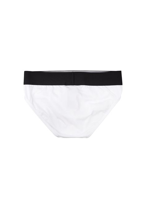 White 2-Piece Briefs Set with Logo Band PALM ANGELS | PMUF002C99FAB0050110