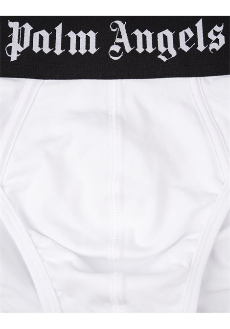 White 2-Piece Briefs Set with Logo Band PALM ANGELS | PMUF002C99FAB0050110