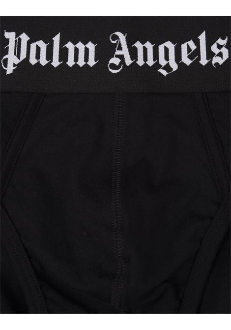 Black 2-Piece Briefs Set with Logo Band PALM ANGELS | PMUF002C99FAB0051010