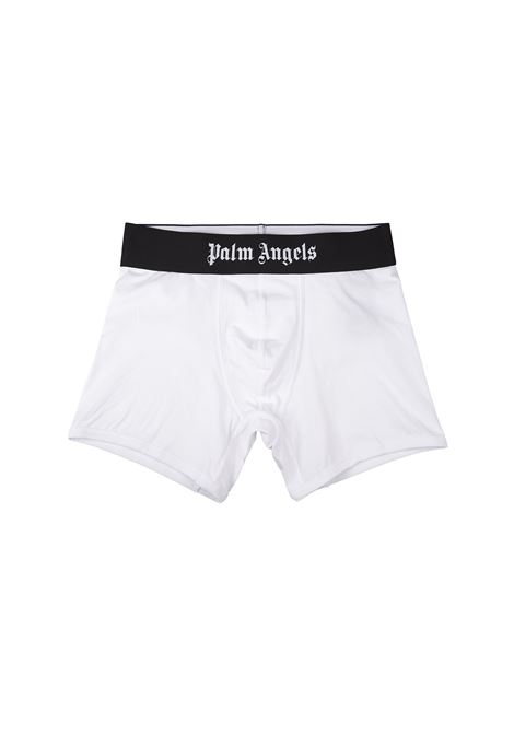 Set di 2 Boxer In Nero e Bianco Con Banda Logo PALM ANGELS | PMUH003C99FAB0081001