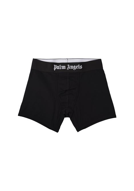 Set di 2 Boxer In Nero e Bianco Con Banda Logo PALM ANGELS | PMUH003C99FAB0081001