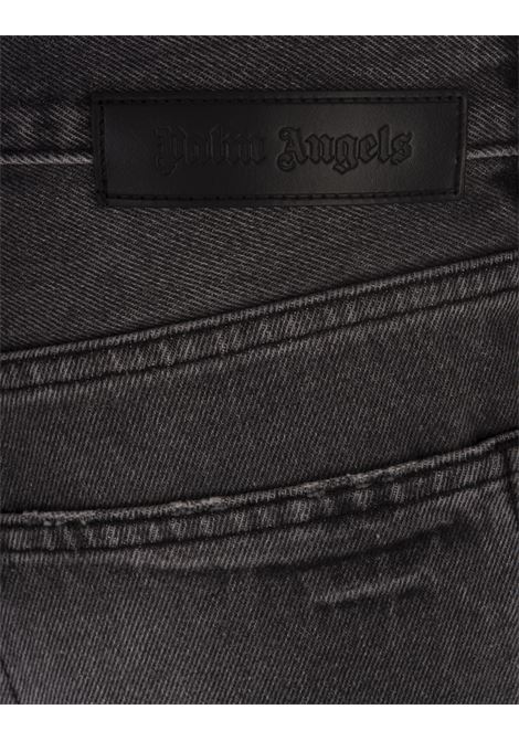 Black Loose Fit Jeans With Details PALM ANGELS | PMYA041F24DEN0011010