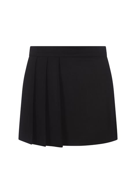 Black Mini Skirt With Pleated Design PAROSH | LILIUXY24-D630426013