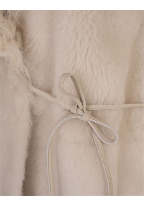 White Morris Sheepskin Coat PAROSH | MORRIS-D470077002