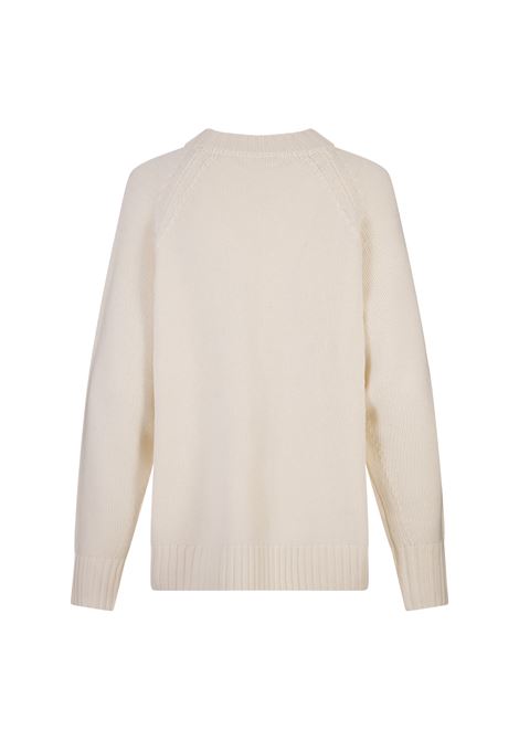 Wood Sweater In White Cashmere PAROSH | WOOD-D540809002