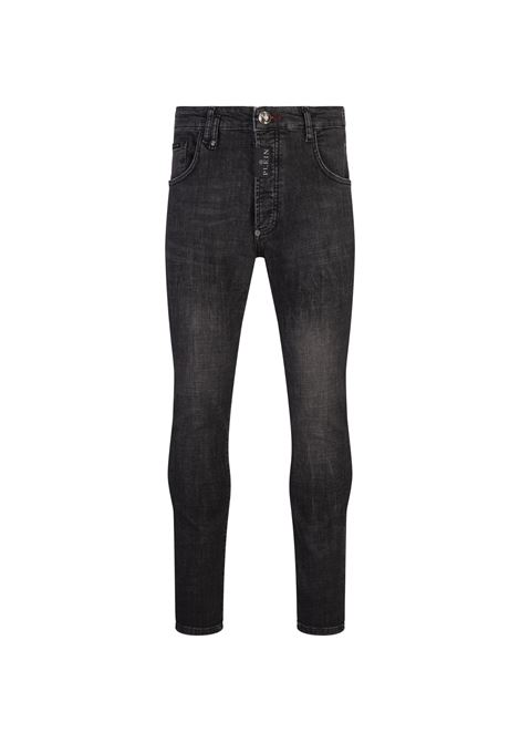 PHILIPP PLEIN Jeans Skinny In Denim Grey Splash - PHILIPP PLEIN