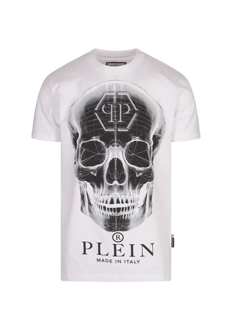 PHILIPP PLEIN T-Shirt Round Neck SS Skull Bianca - PHILIPP PLEIN