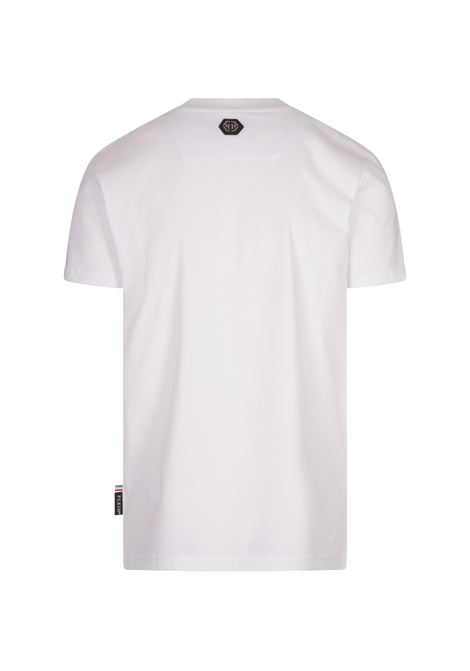 White Skull SS Round Neck T-Shirt PHILIPP PLEIN | AADCMTK7743PJY002N01