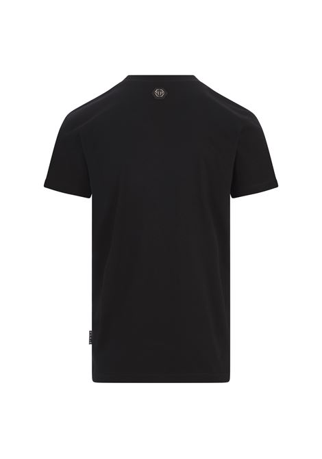 College Round Neck SS T-Shirt In Black PHILIPP PLEIN | AADCMTK7755PJY002N02