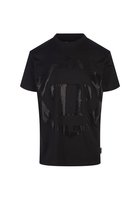 PHILIPP PLEIN T-Shirt Round Neck SS Hexagon Nera - PHILIPP PLEIN