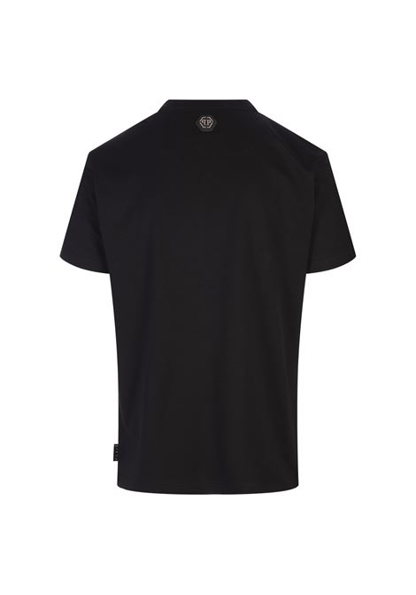 Black SS Hexagon Round Neck T-Shirt PHILIPP PLEIN | AADCMTK7797PJY002N02