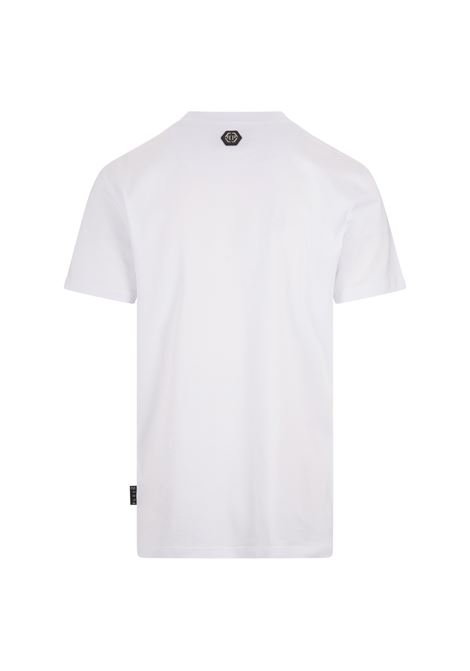 Skull Round Neck SS T-Shirt In White PHILIPP PLEIN | AADCMTK7816PJY002N01