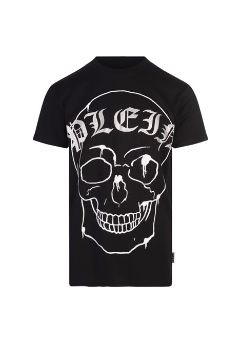 Skull Round Neck SS T-Shirt In Black PHILIPP PLEIN | AADCMTK7816PJY002N02