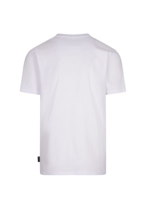 White SS Gothic Plein V-Neck T-Shirt PHILIPP PLEIN | AADCMTK7838PJY002N01