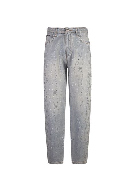 PHILIPP PLEIN Jeans Mom Fit Strass Monogram - PHILIPP PLEIN