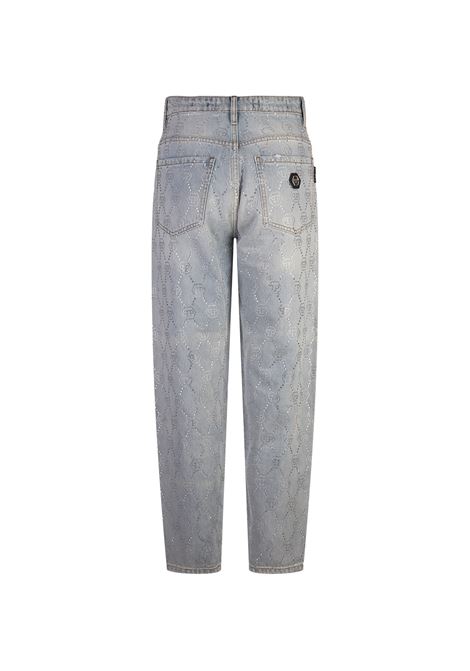 Denim Trousers Mom Fit Strass Monogram PHILIPP PLEIN | AADCWDT2642PDE004N07GR