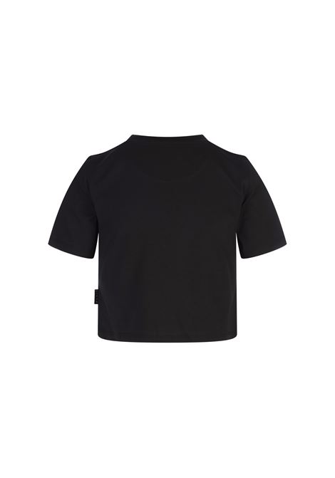 Crystal Hexagon Round Neck SS T-Shirt In Black PHILIPP PLEIN | AADCWTK3407PTE003N02