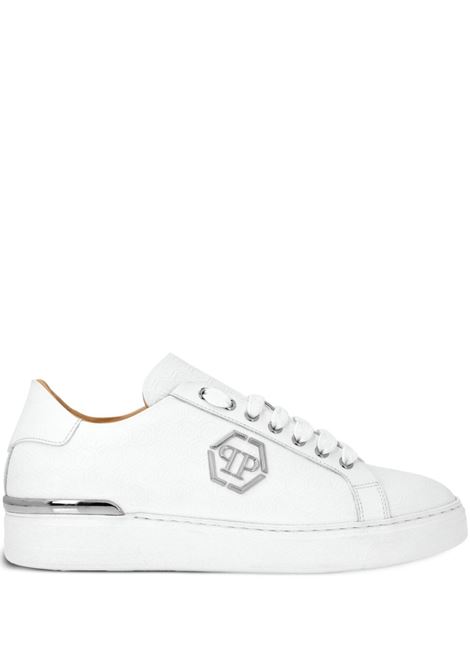 Sneakers Low-Top Monogram In Nappa Bianca PHILIPP PLEIN | AADSUSC0665PLE010N01