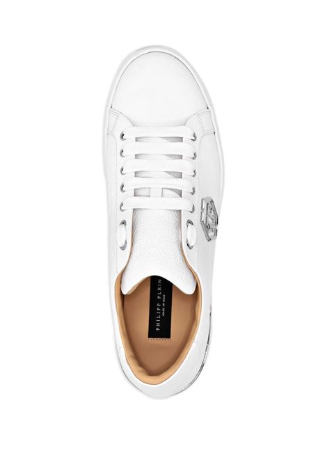 Sneakers Low-Top Monogram In Nappa Bianca PHILIPP PLEIN | AADSUSC0665PLE010N01