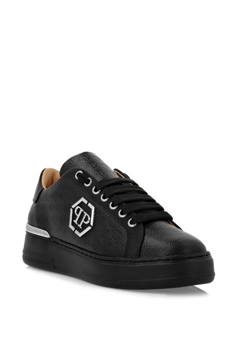 Sneakers Low-Top Monogram In Nappa Nera PHILIPP PLEIN | AADSUSC0665PLE010N0202