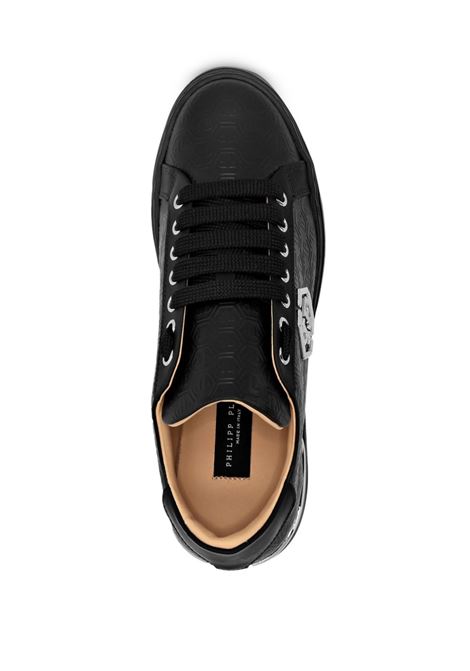 Sneakers Low-Top Monogram In Nappa Nera PHILIPP PLEIN | AADSUSC0665PLE010N0202