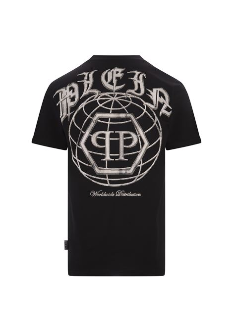 T-Shirt Round Neck SS In Black PHILIPP PLEIN | FADCMTK7338PJY002N02