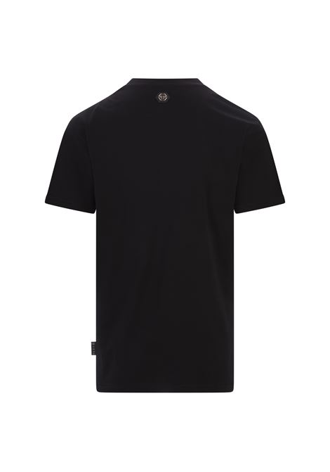 Black SS Round Neck T-Shirt With Print PHILIPP PLEIN | FADCMTK7353PJY002N02