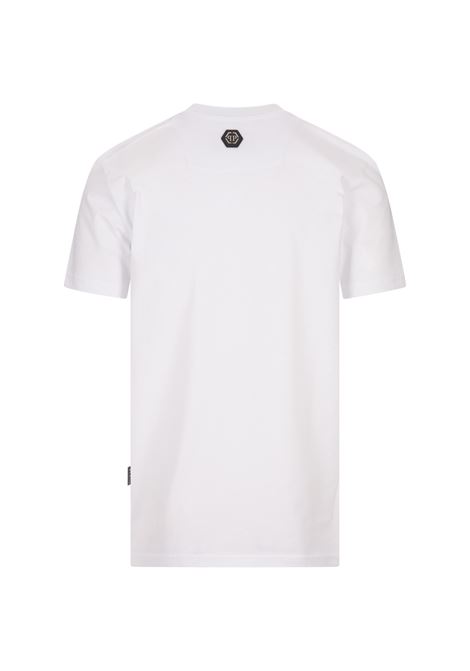 White T-Shirt With PP Hexagon Print PHILIPP PLEIN | FADCMTK7444PJY002N01