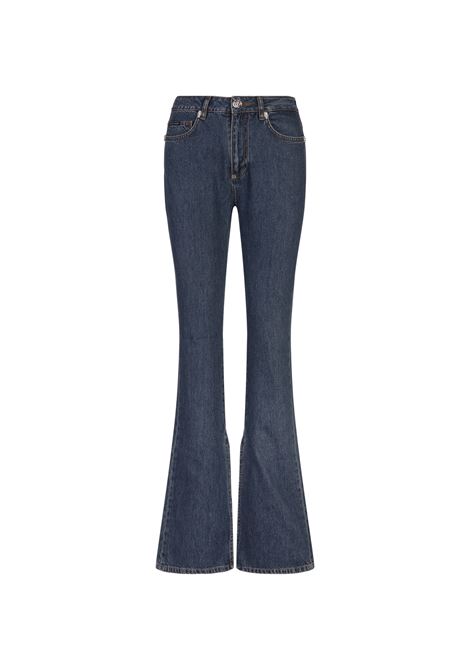 Blue Denim High Waisted Flared Jeans PHILIPP PLEIN | FADCWDT2583PDE004N07DP