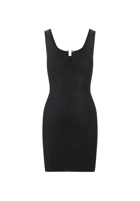 Black Coated Knit Mini Dress PHILIPP PLEIN | FADCWKG0407PKN002N02