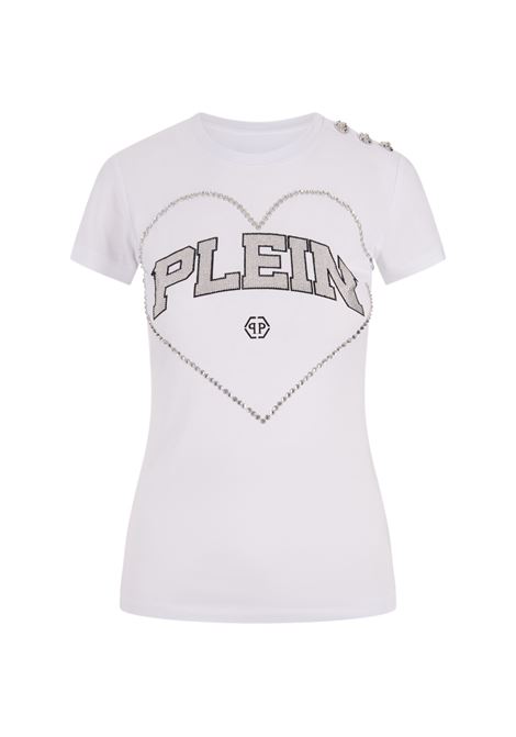 Sexy Pure Heart T-Shirt In White PHILIPP PLEIN | FADCWTK3258PJY002N01