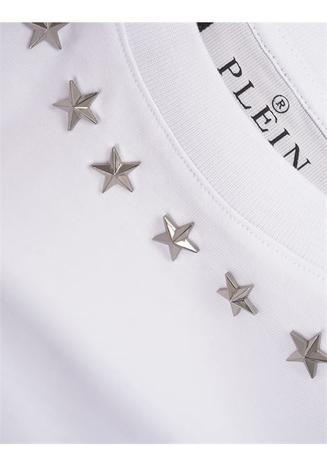 Cropped T-Shirt Stars In White PHILIPP PLEIN | FADCWTK3331PJY002N01