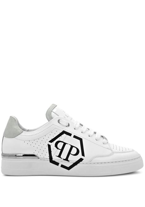 Hexagon Low-Top Sneakers In White Nappa PHILIPP PLEIN | FADSMSC3981PLE005N0102