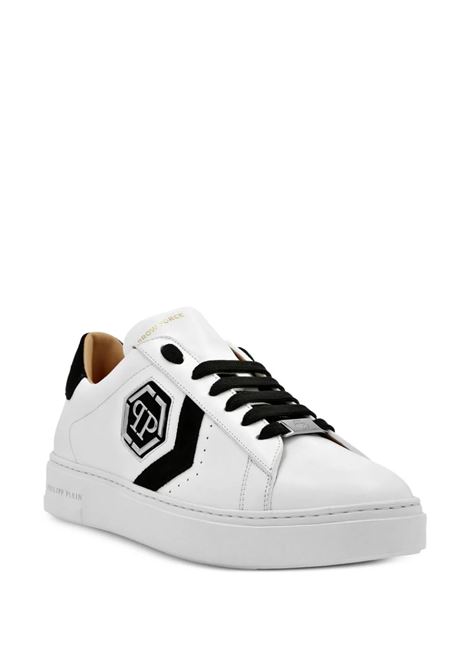 Sneakers Low-Top Arrow Force In Pelle Bianca e Nera PHILIPP PLEIN | FADSMSC3998PLE005N0102