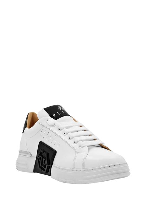 Phantom Kick$ Sneakers In White and Black PHILIPP PLEIN | FADSUSC0565PLE025N01