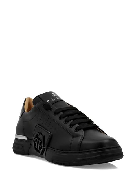 Low-Top Leather Sneakers Phantom Kick$ In Black PHILIPP PLEIN | FADSUSC0565PLE025N.0202