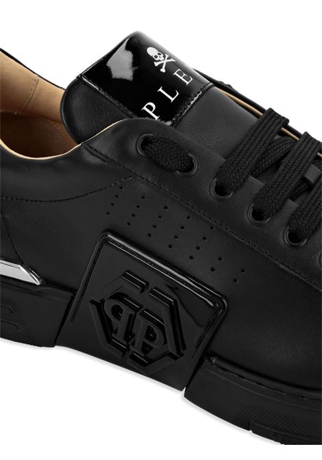 Low-Top Leather Sneakers Phantom Kick$ In Black PHILIPP PLEIN | FADSUSC0565PLE025N.0202