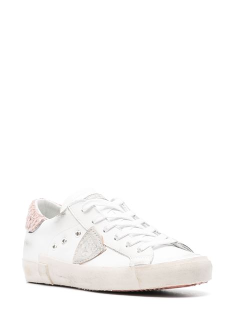 White and Pink Prsx Sneakers PHILIPPE MODEL | PRLDVHC1